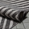 Kesia Modern Stripes Indoor/Outdoor Grey Flat-Weave Rug