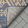 Cascade Tribal Diamond Pattern Indoor/Outdoor Blue Flat-Weave Rug