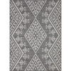 Cascade Tribal Diamond Pattern Indoor/Outdoor Grey Flat-Weave Rug