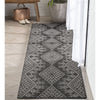 Cascade Tribal Diamond Pattern Indoor/Outdoor Grey Flat-Weave Rug