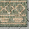 Quay Tribal Indoor/Outdoor Green Flat-Weave Rug