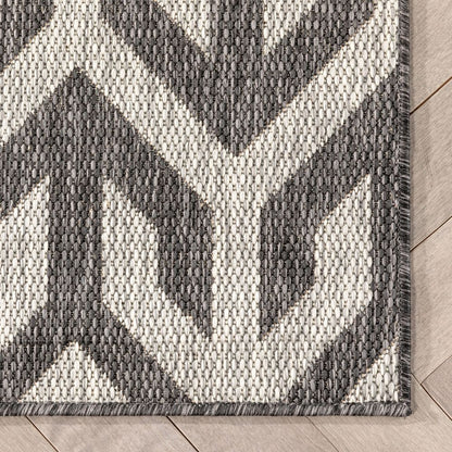 Atlantis Modern Geometric Black Indoor/Outdoor Rug