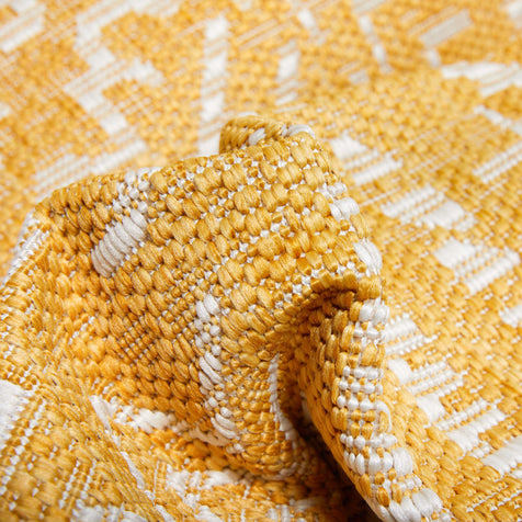 Khalo Tribal Indoor/Outdoor Yellow Flat-Weave Rug