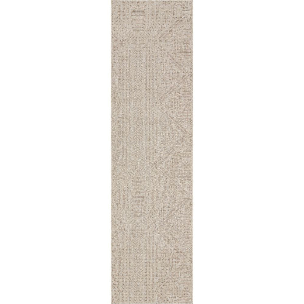 Khalo Tribal Indoor/Outdoor Beige Flat-Weave 5'3" x 7'3" Rug