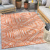 Khalo Tribal Indoor/Outdoor Orange Flat-Weave Rug