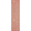 Khalo Tribal Indoor/Outdoor Orange Flat-Weave Rug