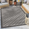 Manola Moroccan Trellis Indoor/Outdoor Black Flat-Weave Rug