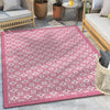 Manola Tribal Indoor/Outdoor Fuschia Flat-Weave Rug