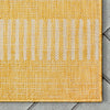 Stria Modern Stripes Indoor/Outdoor Yellow Flat-Weave Rug