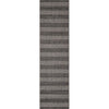 Stria Modern Stripes Indoor/Outdoor Black Flat-Weave Rug