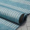 Stria Modern Stripes Indoor/Outdoor Blue Flat-Weave Rug