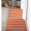 Stria Modern Stripes Indoor/Outdoor Orange Flat-Weave Rug