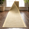 Odin Custom Size Indoor/Outdoor Runner Solid & Striped Yellow 31 Inch Width x Choose Your Length Hallway Flat-Weave Runner Rug