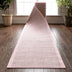Odin Custom Size Indoor/Outdoor Runner Solid & Striped Blush 31 Inch Width x Choose Your Length Hallway Flat-Weave Runner Rug