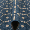 Nord Moroccan Tribal Indoor Outdoor Blue Flatweave Rug