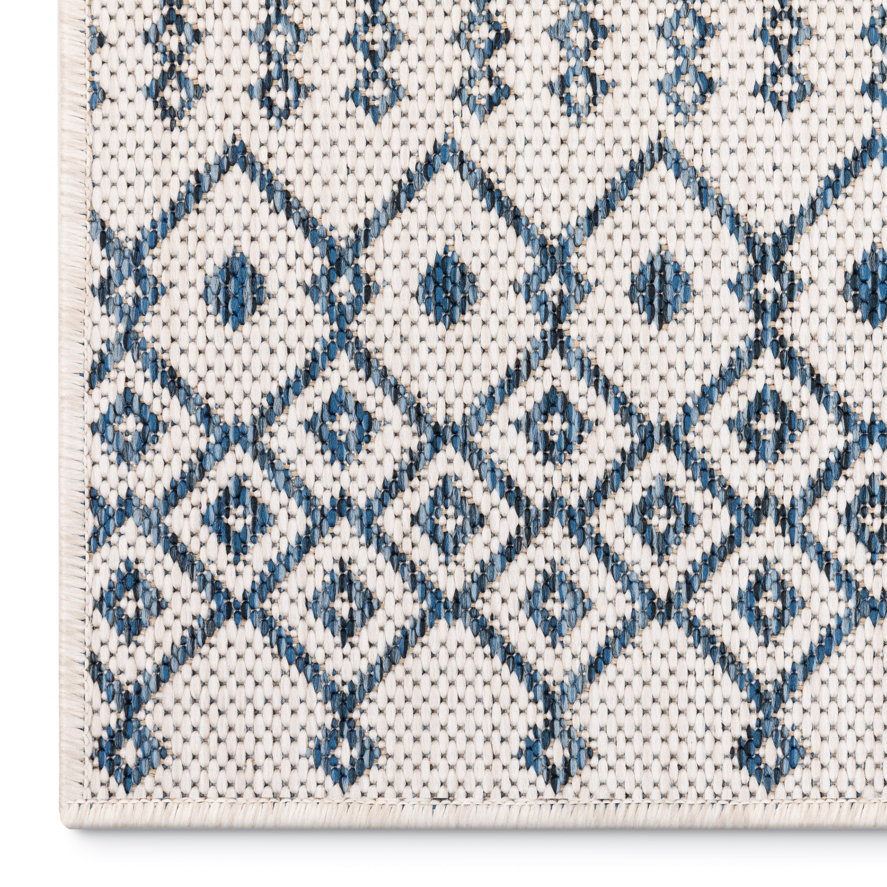 Custom Size Runner Nord Nordic Lattice Pattern Light Blue 31 Inches Width x Choose Your Length Hallway Indoor/Outdoor Runner Rug