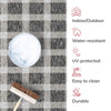 Freya Plaid Indoor Outdoor Grey Flatweave Rug