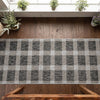 Freya Plaid Indoor Outdoor Grey Flatweave Rug