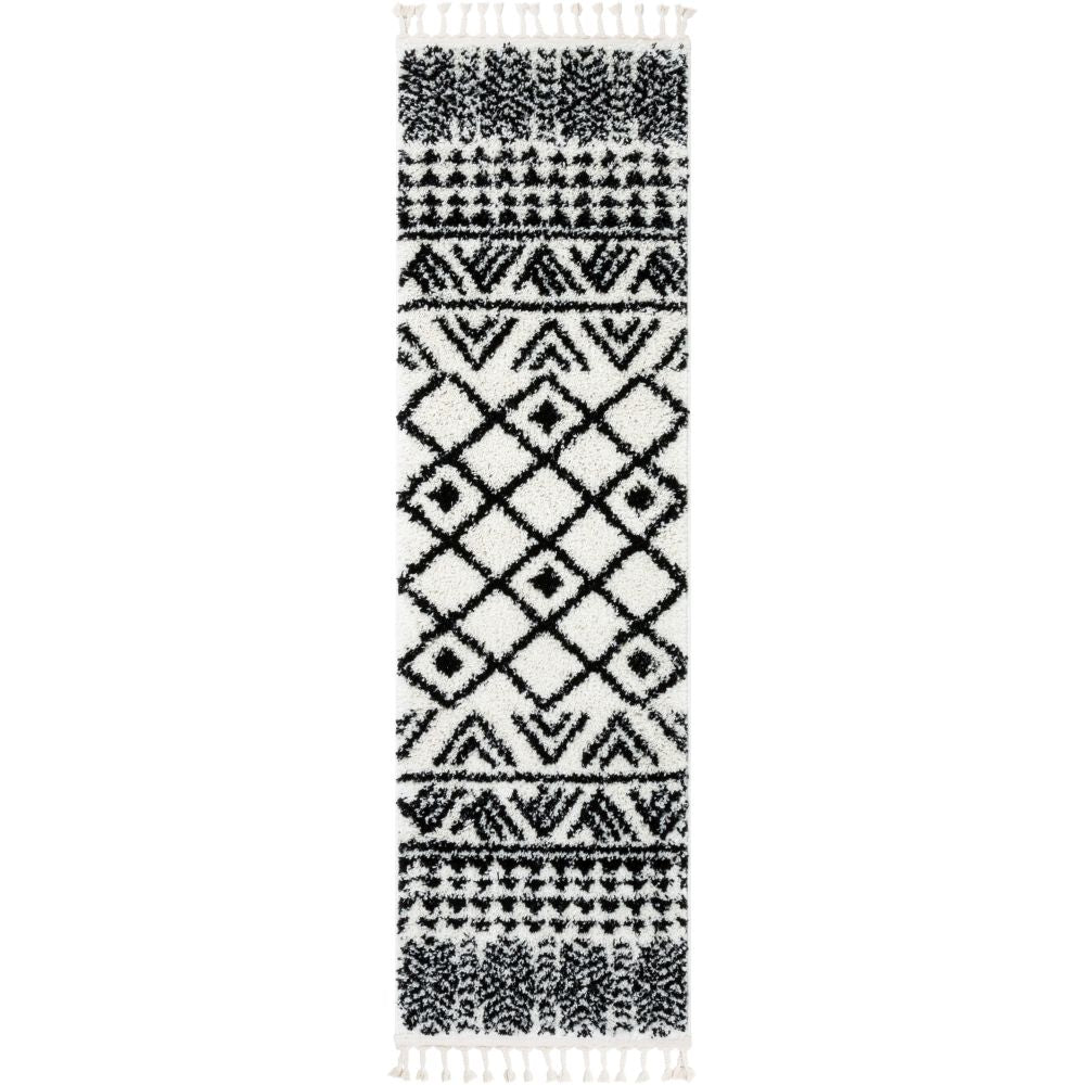 Tayanna Tribal Moroccan Ivory Shag Rug