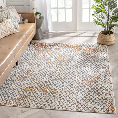 Lomond Bohemian Vintage Distressed Blue Rug