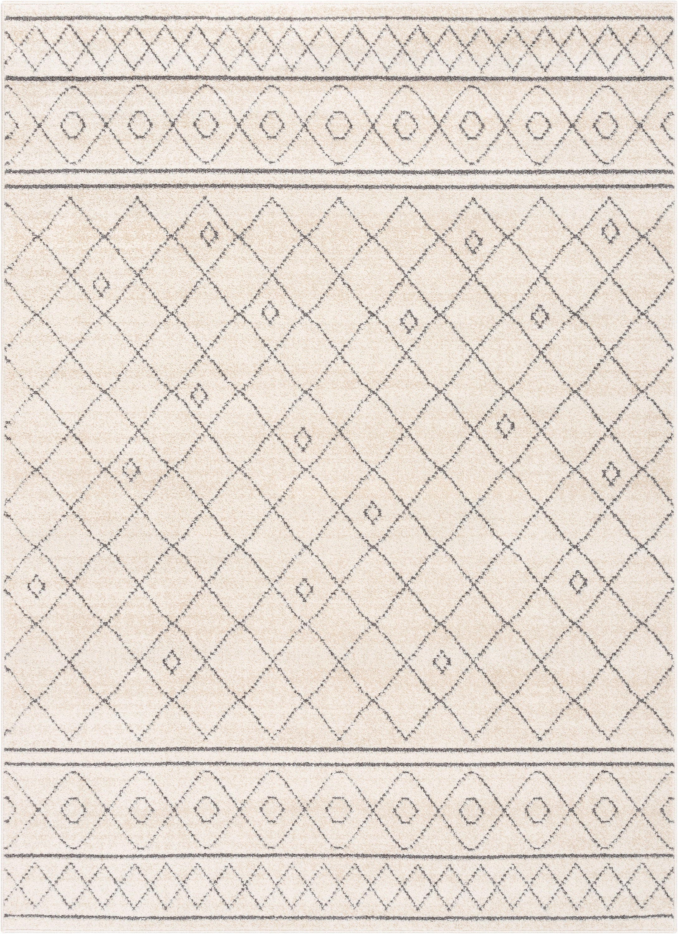 Mara Moroccan Lattice Trellis Ivory Rug