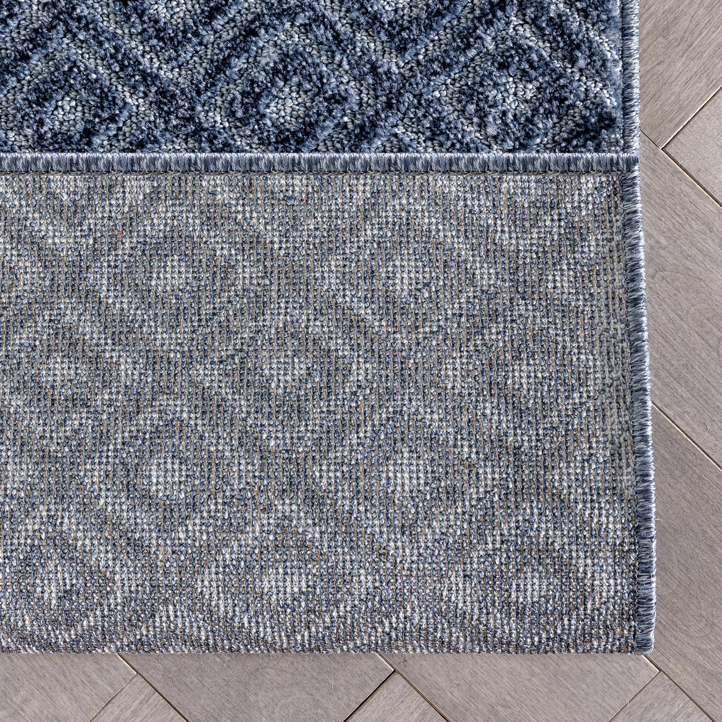 Custom Size Runner Pia Tribal Geometric Diamond Pattern Dark Blue Choose Your Width x Choose Your Length Hallway Runner Rug