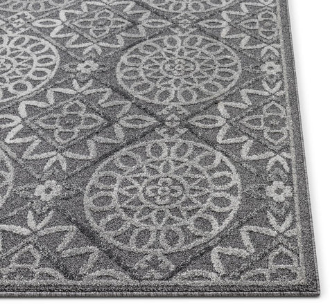 Caspian Grey Modern Suzani Rug