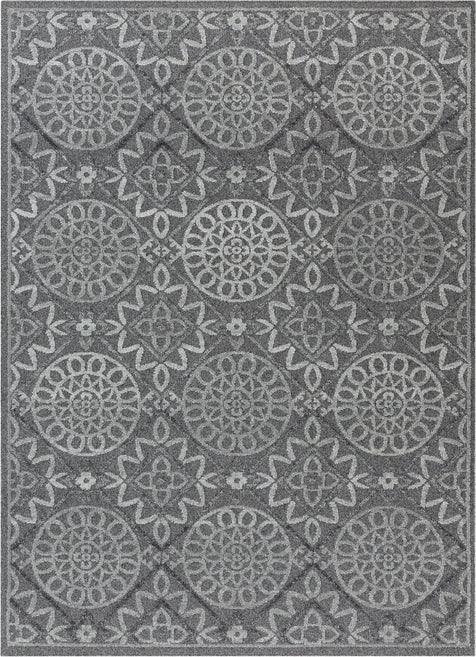 Caspian Grey Modern Suzani Rug