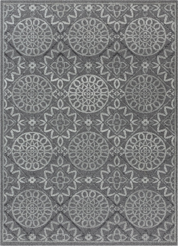 Caspian Grey Modern Suzani Rug