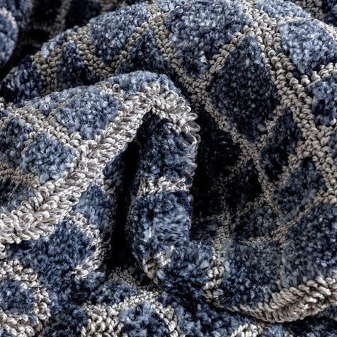 Aoife Blue Modern Geometric Rug
