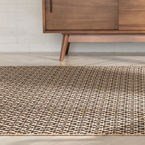Sorrel Moroccan Lattice Trellis Natural Indoor Outdoor Rug