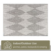 Kai Modern Chevron Pattern Grey 5'3" x 7'3" Flat-Weave Indoor/Outdoor Rug