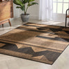 Conan Tribal Geometric Abstract Grey Ivory Indoor Outdoor Rug