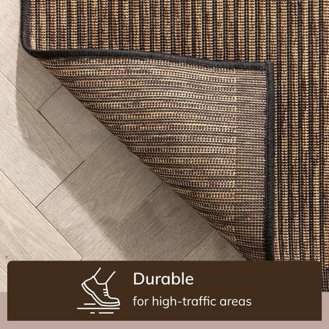 Sable Tribal Southwestern Pattern Grey Indoor Outdoor Rug