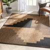 Sable Tribal Southwestern Pattern Grey Indoor Outdoor Rug