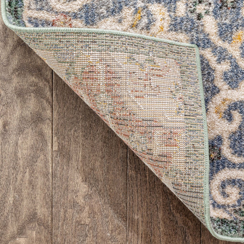 Nantes Vintage Bohemian Persian Oriental Medallion Green Rug