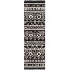 Nokomis Tribal Diamond Lattice Pattern Grey High-Low Textured Pile Rug