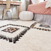 Moselle Vintage Moroccan Diamond Ivory Shag Rug