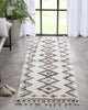 Moselle Vintage Moroccan Diamond Ivory Shag Rug