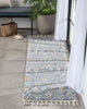 Lucerne Moroccan Vintage Diamond Pattern Grey Shag Rug