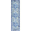 Gila Machine Washable 5'3" x 7'3"  Vintage Bohemian Medallion Oriental Dark Blue Flat-Weave Rug