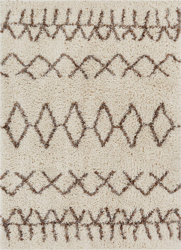 Parley Natural Modern Moroccan Shag Rug By Chill Rugs 3'11" x 5'3"