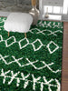 Parley Green Modern Moroccan Shag Rug