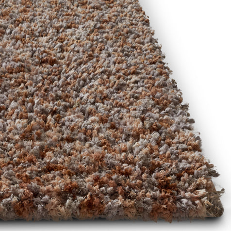 Plain Multi Beige Modern Solid Shag Rug