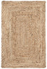 Jemma Natural-Fiber Braided Pattern Natural Hand-Woven Chunky-Textured Rug