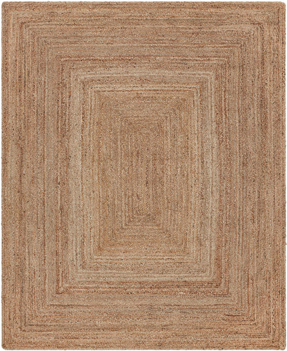 Jemma Natural-Fiber Braided Pattern Natural Hand-Woven Chunky-Textured Rug