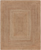 Jemma Jute Braided Pattern Natural Hand-Woven Chunky-Textured Rug