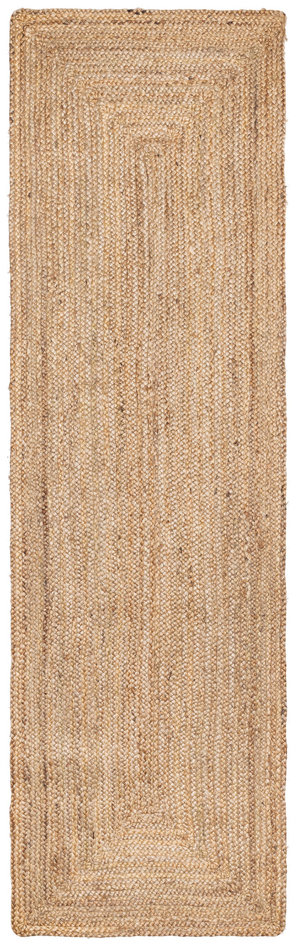 Jemma Natural-Fiber Braided Pattern Natural Hand-Woven Chunky-Textured Rug