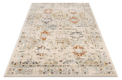 Kian Cream Vintage Panel Distressed Rug