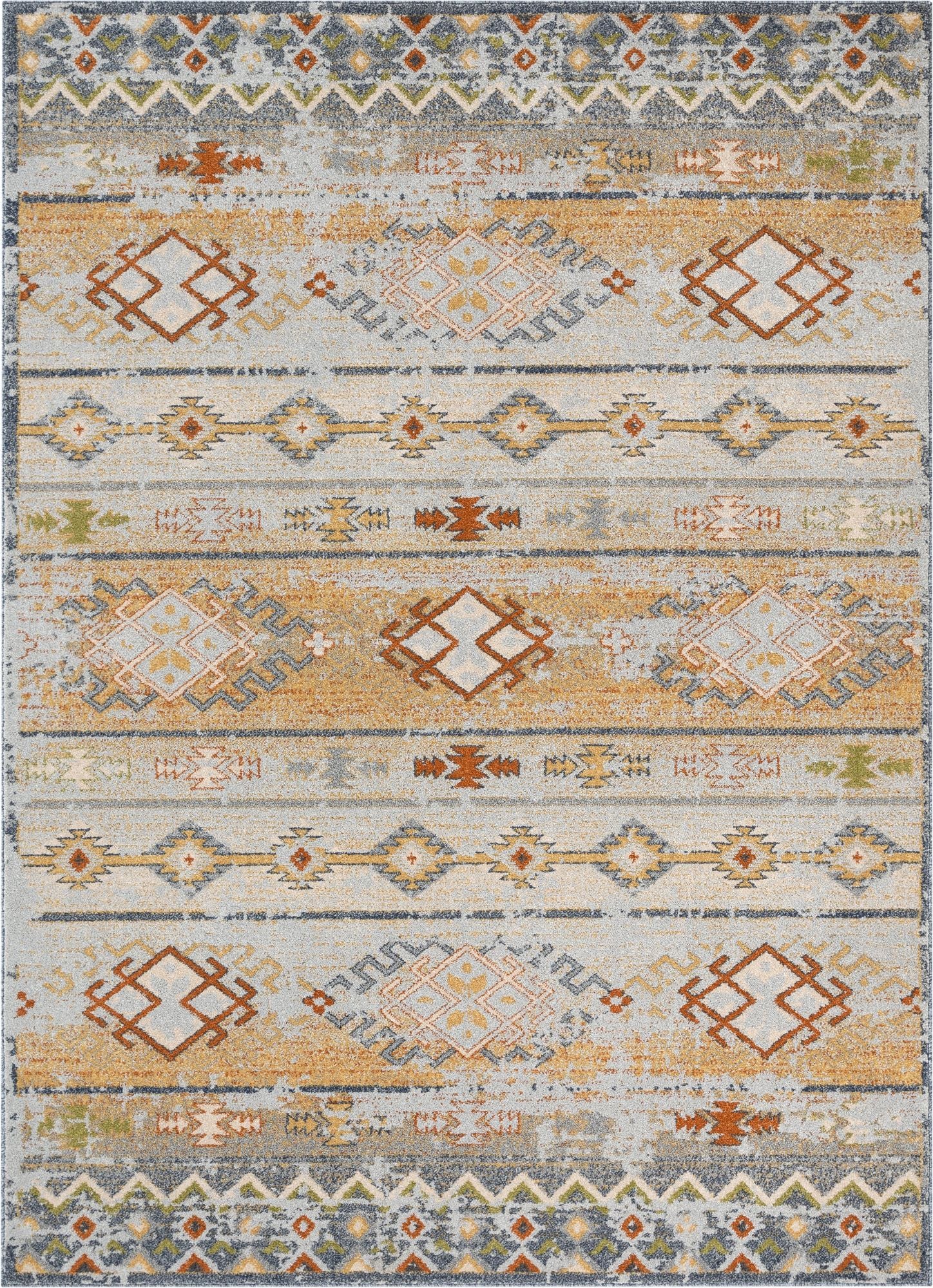 Alu Cream Vintage Modern Tribal Rug